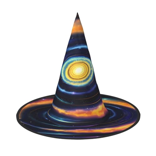njkhbolk Modischer Weltraum-Spirale, kosmischer Energie-Druck, Halloween-Vollhut, faltbare Cosplay-Kopfbedeckung, Kostümzubehör von njkhbolk