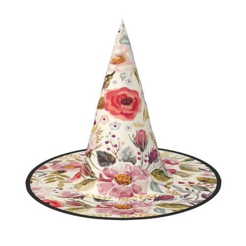 njkhbolk Modischer rustikaler Rosen-Blumendruck, Halloween-Vollhut, faltbare Cosplay-Kopfbedeckung, Kostümzubehör njkhbolk Modischer rustikaler Rosen-Blumendruck, Halloween-Vollhut, faltbare Cosplay-Kopfbedeckung, Kostümzubehör von njkhbolk