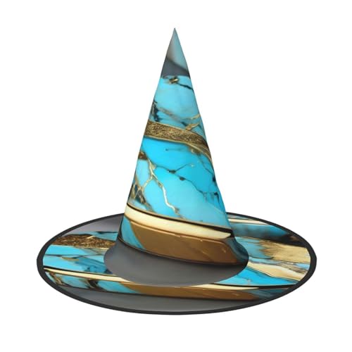 njkhbolk Modischer türkisfarbener Marmor-Druck, Halloween-Vollhut, faltbare Cosplay-Kopfbedeckung, Kostümzubehör njkhbolk Modischer türkisfarbener Marmor-Druck, Halloween-Vollhut, faltbare Cosplay-Kopfbedeckung, Kostümzubehör von njkhbolk