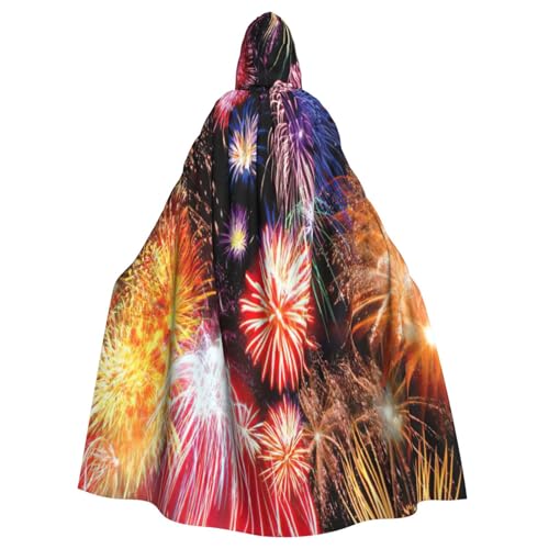 njkhbolk Schöner Kapuzenumhang mit Feuerwerk-Aufdruck für Karneval, Cosplay, Kostüm, Uni njkhbolk Schöner Kapuzenumhang mit Feuerwerk-Aufdruck für Karneval, Cosplay, Kostüm, Uni von njkhbolk