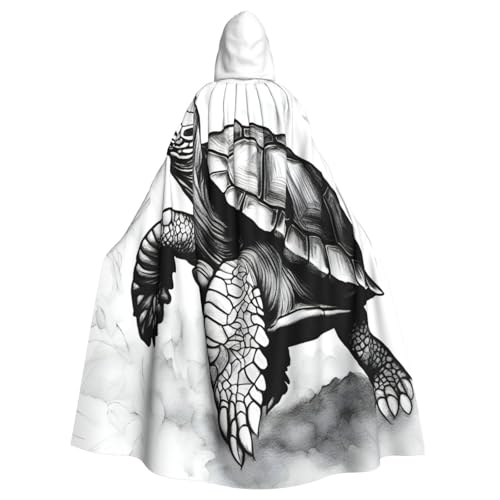njkhbolk Turtle Write Print Karneval Umhang Kapuzenumhang Cosplay Kostüm Uni Robe Umhang von njkhbolk