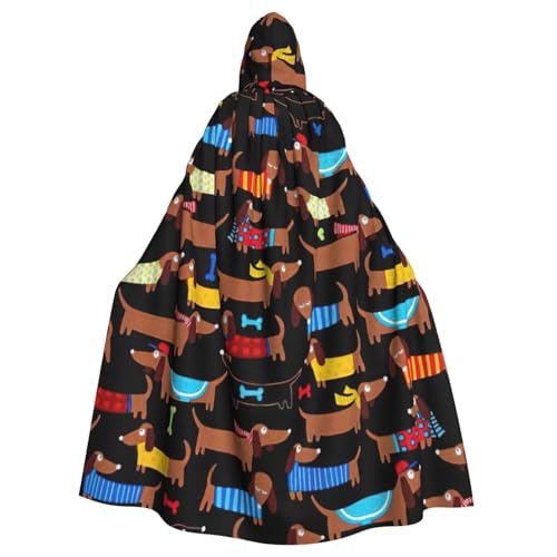 njkhbolk Umhang mit Dackel-Aufdruck "I Love My Dog", Kapuzenumhang, Cosplay-Kostüm, Uni, Umhang, Schwarz, Einheitsgr��e njkhbolk Umhang mit Dackel-Aufdruck "I Love My Dog", Kapuzenumhang, Cosplay-Kostüm, Uni, Umhang, Schwarz, Einheitsgr��e von njkhbolk