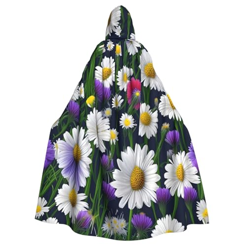 njkhbolk Umhang mit wilden Blumen und Kornblumen, Gänseblümchen, bedruckt, Karnevals-Umhang, Cosplay-Kostüm, Uni, Umhang njkhbolk Umhang mit wilden Blumen und Kornblumen, Gänseblümchen, bedruckt, Karnevals-Umhang, Cosplay-Kostüm, Uni, Umhang von njkhbolk