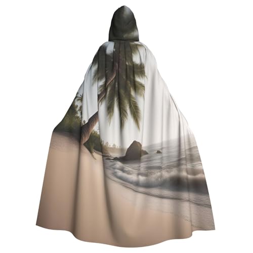njkhbolk Uni Kapuzenumhang mit Palmendruck, Sand, Strand, Karneval, Cosplay, Kostüm njkhbolk Uni Kapuzenumhang mit Palmendruck, Sand, Strand, Karneval, Cosplay, Kostüm von njkhbolk