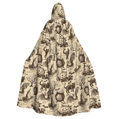 njkhbolk Unisex Hexenhut-Aufdruck, volle Länge, Kapuzenumhang, Halloween-Umhang, Cosplay, Karneval njkhbolk Unisex Hexenhut-Aufdruck, volle Länge, Kapuzenumhang, Halloween-Umhang, Cosplay, Karneval von njkhbolk