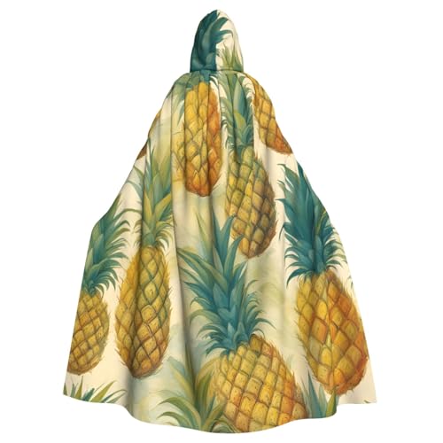 njkhbolk Unisex-Kapuzenumhang mit Ananas-Druck, volle Länge, Halloween-Umhang, Cosplay, Karneval njkhbolk Unisex-Kapuzenumhang mit Ananas-Druck, volle Länge, Halloween-Umhang, Cosplay, Karneval von njkhbolk