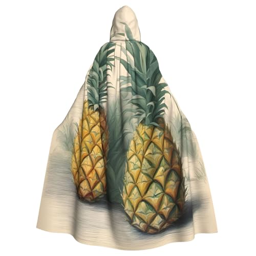 njkhbolk Unisex-Kapuzenumhang mit Ananas-Druck, volle Länge, Halloween-Umhang, Cosplay, Karneval njkhbolk Unisex-Kapuzenumhang mit Ananas-Druck, volle Länge, Halloween-Umhang, Cosplay, Karneval von njkhbolk