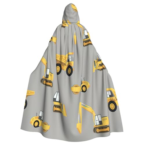 njkhbolk Unisex Kapuzenumhang mit Bauwagen-Aufdruck, volle Länge, Halloween-Umhang, Cosplay, Karneval von njkhbolk