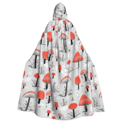 njkhbolk Unisex-Kapuzenumhang mit Cartoon-Pilz-Druck, volle Länge, Halloween-Umhang, Cosplay, Karneval njkhbolk Unisex-Kapuzenumhang mit Cartoon-Pilz-Druck, volle Länge, Halloween-Umhang, Cosplay, Karneval von njkhbolk