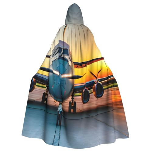 njkhbolk Unisex-Kapuzenumhang mit Flugzeug-Motiv bei Sonnenuntergängen, Halloween-Umhang, Cosplay, Karneval njkhbolk Unisex-Kapuzenumhang mit Flugzeug-Motiv bei Sonnenuntergängen, Halloween-Umhang, Cosplay, Karneval von njkhbolk