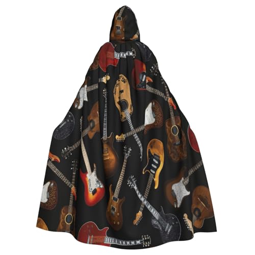 njkhbolk Unisex Kapuzenumhang mit Gitarren-Aufdruck, volle Länge, Halloween-Umhang, Cosplay, Karneval njkhbolk Unisex Kapuzenumhang mit Gitarren-Aufdruck, volle Länge, Halloween-Umhang, Cosplay, Karneval von njkhbolk