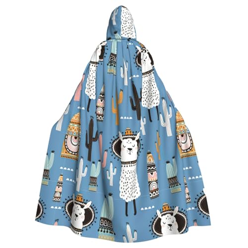 njkhbolk Unisex Kapuzenumhang mit Lama-Kaktus-Wüstenpflanzen-Druck, volle Länge, Halloween-Umhang, Cosplay, Karneval njkhbolk Unisex Kapuzenumhang mit Lama-Kaktus-Wüstenpflanzen-Druck, volle Länge, Halloween-Umhang, Cosplay, Karneval von njkhbolk