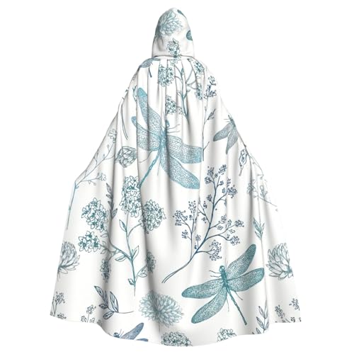 njkhbolk Unisex Kapuzenumhang mit Libellen-Druck, volle Länge, Halloween-Umhang, Cosplay, Karneval njkhbolk Unisex Kapuzenumhang mit Libellen-Druck, volle Länge, Halloween-Umhang, Cosplay, Karneval von njkhbolk