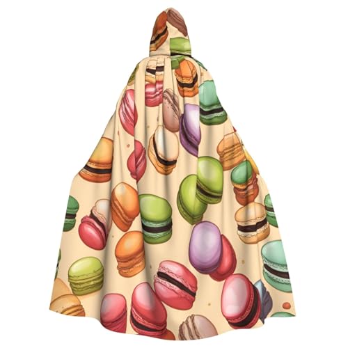 njkhbolk Unisex-Kapuzenumhang mit Macaron-Keksgeschmack, volle Länge, Halloween-Umhang, Cosplay, Karneval njkhbolk Unisex-Kapuzenumhang mit Macaron-Keksgeschmack, volle Länge, Halloween-Umhang, Cosplay, Karneval von njkhbolk