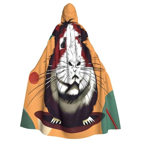 njkhbolk Unisex-Kapuzenumhang mit Meerschweinchen-Muster, in voller Länge, Halloween-Umhang, Cosplay, Karneval von njkhbolk
