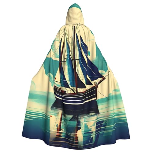 njkhbolk Unisex-Kapuzenumhang mit Segelboot, Landschaftsdruck, volle Länge, Halloween-Umhang, Cosplay, Karneval njkhbolk Unisex-Kapuzenumhang mit Segelboot, Landschaftsdruck, volle Länge, Halloween-Umhang, Cosplay, Karneval von njkhbolk