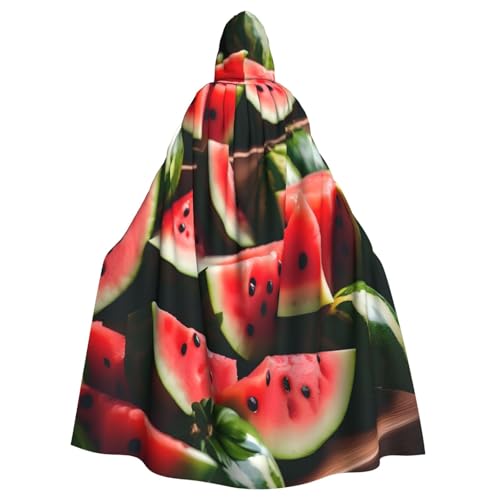 njkhbolk Unisex-Kapuzenumhang mit Wassermelonen-Motiv, mit frischem Obstdruck, Halloween-Umhang, Cosplay, Karneval von njkhbolk
