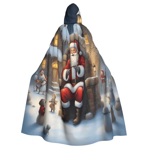 njkhbolk Unisex-Kapuzenumhang mit Weihnachtsmann-Motiv, Motiv: Schnee-Sekenry, Halloween-Umhang, Cosplay, Karneval njkhbolk Unisex-Kapuzenumhang mit Weihnachtsmann-Motiv, Motiv: Schnee-Sekenry, Halloween-Umhang, Cosplay, Karneval von njkhbolk