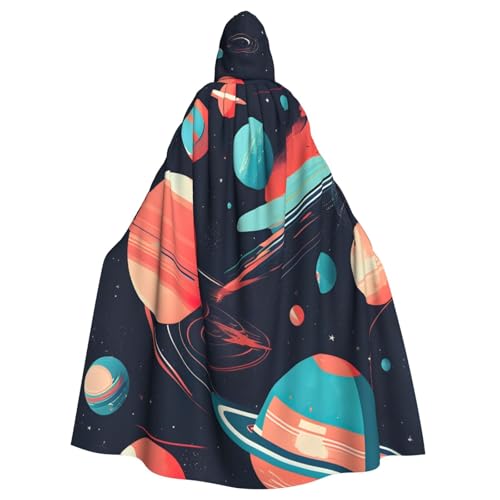 njkhbolk Unisex-Kapuzenumhang mit Weltraumplaneten-Druck, volle Länge, Halloween-Umhang, Cosplay, Karneval njkhbolk Unisex-Kapuzenumhang mit Weltraumplaneten-Druck, volle Länge, Halloween-Umhang, Cosplay, Karneval von njkhbolk