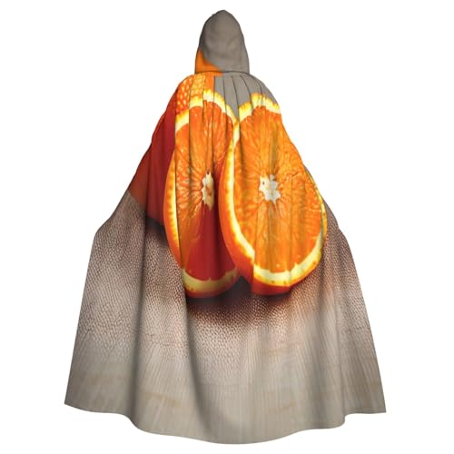 njkhbolk Unisex Kapuzenumhang mit orangefarbenem Fruchtdruck, volle Länge, Halloween-Umhang, Cosplay, Karneval njkhbolk Unisex Kapuzenumhang mit orangefarbenem Fruchtdruck, volle Länge, Halloween-Umhang, Cosplay, Karneval von njkhbolk