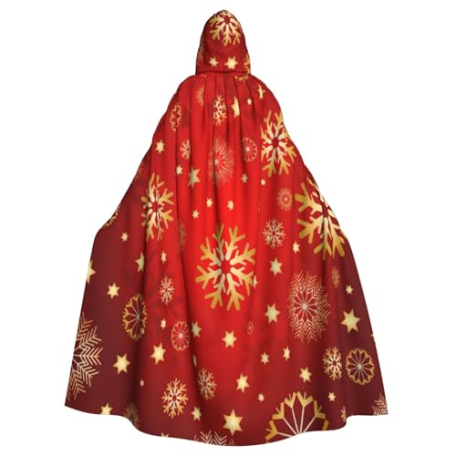 njkhbolk Unisex Kapuzenumhang mit rotem Hintergrund, goldener Schnee-Druck, volle Länge, Halloween-Umhang, Cosplay, Karneval njkhbolk Unisex Kapuzenumhang mit rotem Hintergrund, goldener Schnee-Druck, volle Länge, Halloween-Umhang, Cosplay, Karneval von njkhbolk