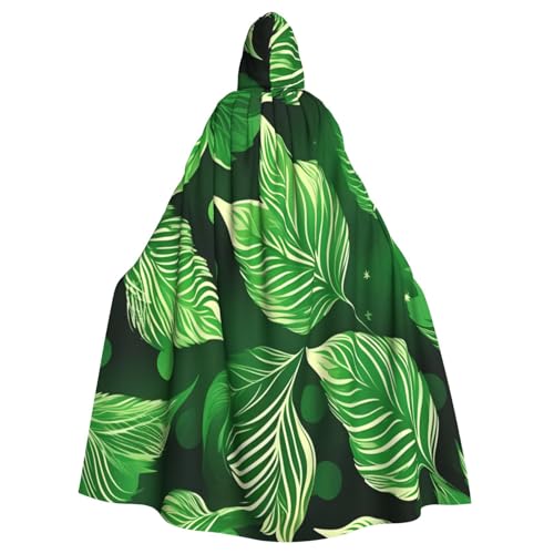 njkhbolk Unisex St. Patricks Day Umhang mit Blättern, mit Kapuze, Halloween-Umhang, Cosplay, Karneval von njkhbolk
