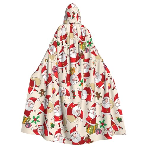 njkhbolk Unisex-Umhang mit Kapuze, Cartoon-Motiv, Weihnachtsmann-Druck, volle Länge, Halloween-Umhang, Cosplay, Karneval njkhbolk Unisex-Umhang mit Kapuze, Cartoon-Motiv, Weihnachtsmann-Druck, volle Länge, Halloween-Umhang, Cosplay, Karneval von njkhbolk