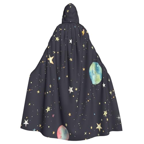 njkhbolk Unisex-Umhang mit Kapuze, Galaxie-Druck, volle Länge, Halloween-Umhang, Cosplay, Karneval njkhbolk Unisex-Umhang mit Kapuze, Galaxie-Druck, volle Länge, Halloween-Umhang, Cosplay, Karneval von njkhbolk