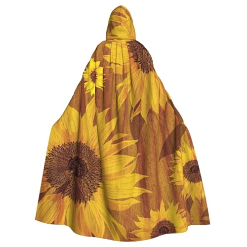 njkhbolk Unisex-Umhang mit schönem Sonnenblumen-Druck, volle Länge, mit Kapuze, Halloween-Umhang, Cosplay, Karneval njkhbolk Unisex-Umhang mit schönem Sonnenblumen-Druck, volle Länge, mit Kapuze, Halloween-Umhang, Cosplay, Karneval von njkhbolk