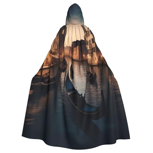 njkhbolk Venedig Nacht Druck Karneval Umhang Kapuzenumhang Cosplay Kostüm Uni Robe Umhang von njkhbolk