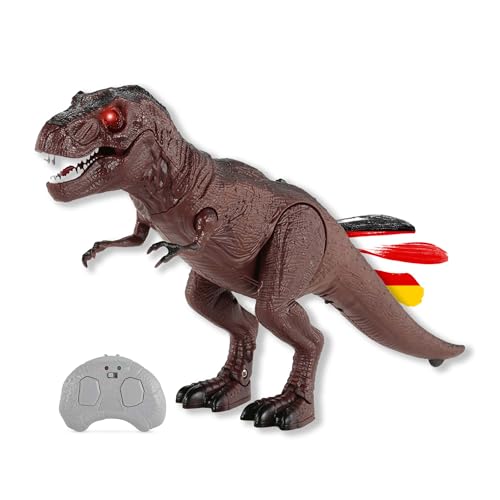 RC Ferngesteuerter Dinosaurier mit Fernsteuerung und integr. Akku, Robustes Spielzeug-Modell für Kinder in Jungen Jahren und Erwachsene, Modellbau ist ferngesteuert und geeignet für Anfänger von njoyn