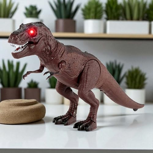 RC Ferngesteuerter T-Rex Dinosaurier mit Fernsteuerung, integr. Akku, Sound, LED-Augen, Gehfunktion, 23 cm lang, Spielzeug Modell f. Kinder, Dino-Fans, ferngesteuert detailgetreu ab 3 4 5 6 7 8 Jahren RC Ferngesteuerter T-Rex Dinosaurier mit Fernsteuerung, integr. Akku, Sound, LED-Augen, Gehfunktion, 23 cm lang, Spielzeug Modell f. Kinder, Dino-Fans, ferngesteuert detailgetreu ab 3 4 5 6 7 8 Jahren von njoyn