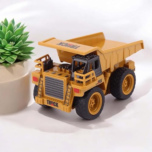 RC Mini Muldenkipper 1:64, Ferngesteuerter Kipplaster, Dumper, Kipper, Robustes Baustellen-Fahrzeug, Detailreiches Bagger-Spielzeug, integriertem Akku Baumaschinen-Spaß für Kinder, Erwachsene, Sammler von njoyn