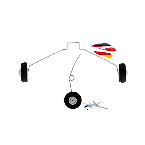 Universelles Fahrwerk für RC Flugzeuge, Landegestell für ferngesteuerte Flieger, Ersatzteil für Modellbau und Spielzeug, Zubehör ist kompatibel mit vielen Modellen, Indoor- und Outdoor, Hobby-Bastler von njoyn