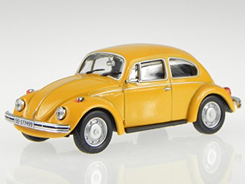 VW Käfer 1300 Beetle 1970 gelborange Modellauto 1:43 von nn