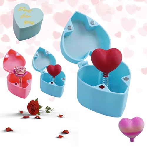 Herzen und Rosen in Box Valentinstag Überraschung Geschenkboxen Kreative Liebe in einer Box Hergestellt Das Pop-Up-Design fügt ein Element der Überraschung hinzu, perfekt für Geburtstage, von nnOuOnn