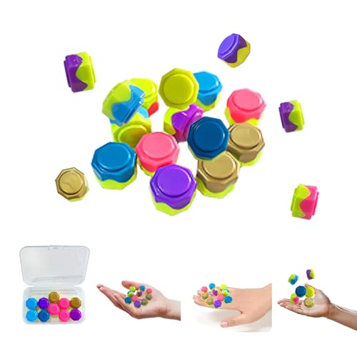 nnOuOnn Gewichtetes Gonggi-Spiel-Set, koreanisches Gongi-Spiel mit 10 Gongi-Gi-Steinen, lustige Ddakji-Spiele, Gong-Gi-Set für Familienreisen, Party (B: 10 Würfel) von nnOuOnn