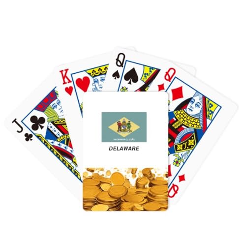 no/no American State Flag Contour Gold Poker Spielkarte Klassisches Spiel von no/no