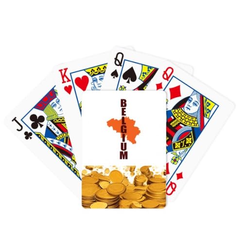 no/no Belgien Euan Map Brüssel Gold Poker Spielkarte Klassisches Spiel von no/no