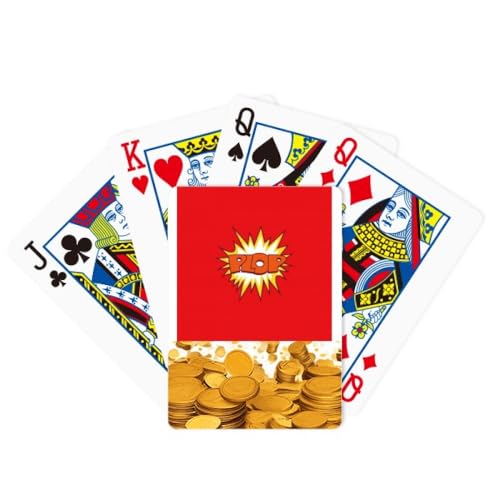 no/no Boom Red Plop Art Deco Fashion Gold Poker Spielkarte Klassisches Spiel von no/no