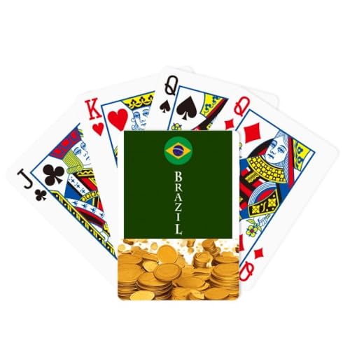 no/no Brasilien Fußball Karneval Flagge Gold Poker Spielkarte Klassisches Spiel von no/no