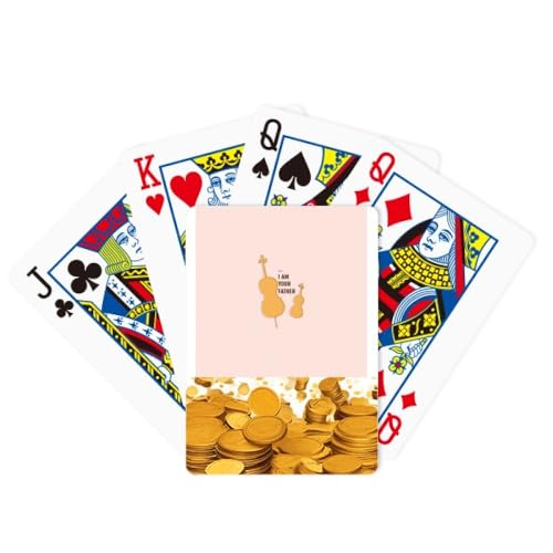 no/no Cello-Musik Vater Art Deco Mode Gold Poker Spielkarte Klassisches Spiel von no/no