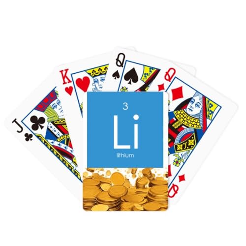 no/no Chestry Elements Periodentabelle Alkali Metall Lithium Li Gold Poker Spielkarte Klassisches Spiel von no/no