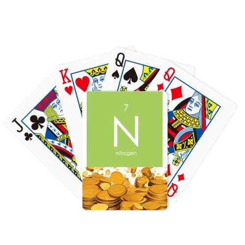 no/no Chestry Elements Periodentabelle Chalcogens Element Stickstoff N Gold Poker Spielkarte Klassisches Spiel von no/no