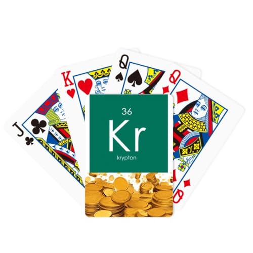 no/no Chestry Elements Periodentabelle Seltenes Gas Krypton Kr Gold Poker Spielkarte Klassisches Spiel von no/no