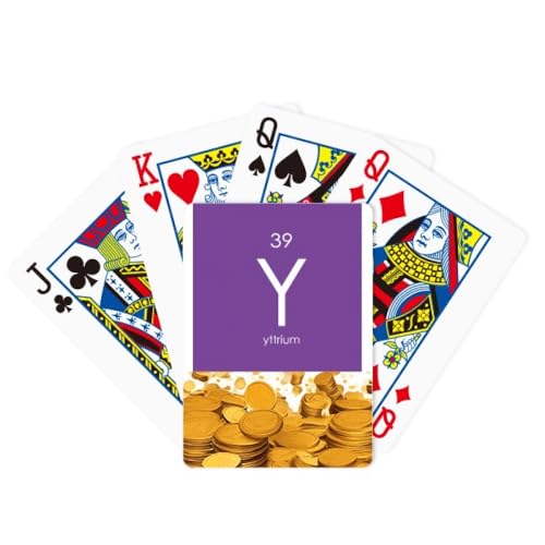 no/no Chestry Elements Periodentabelle Übergang Metalle Yttrium Y Gold Poker Spielkarte Klassisches Spiel von no/no