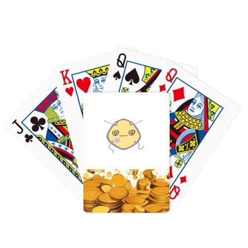 no/no Dizzy Confused Head Expression Gold Poker Spielkarte Klassisches Spiel von no/no