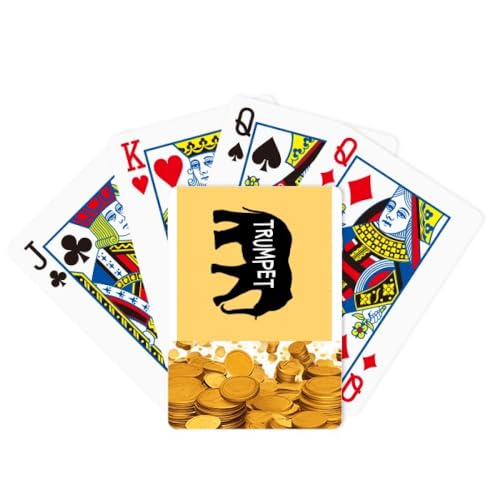 no/no Elefant Growl Roar Trompete Gold Poker Spielkarte Klassisches Spiel von no/no