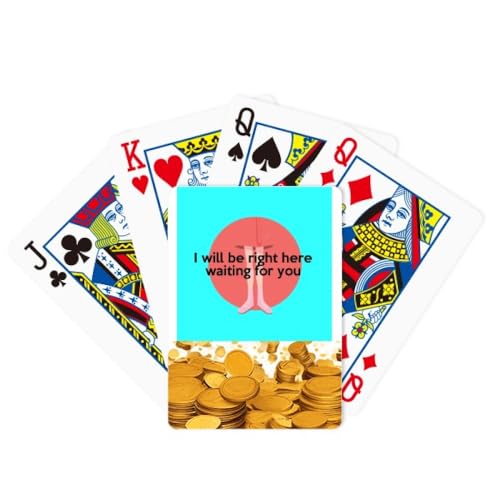 no/no Englische klassische emotionale Liedtexte Warten Gold Poker Spielkarte klassisches Spiel von no/no