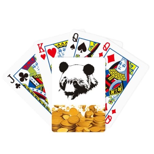 no/no Fierce Outline Panda Cat Handsome Gold Poker Spielkarte Klassisches Spiel von no/no